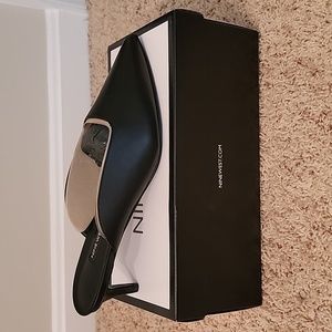 Nine West Famille in black leather, size 10